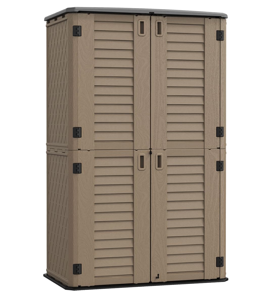 Kinying Sheds & Outdoor Storage, 52 Cu.Ft Vertical Outdoor Storage Cabinet, Resin Storage Sheds Outdoor With Floor For Garden To