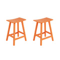 Costaelm All-Weather Bar Stools Set of 2, 24 Height Outdoor Bar Stools, Adirondack Poly Patio Bar Stool for Patio, Deck, Kitchen