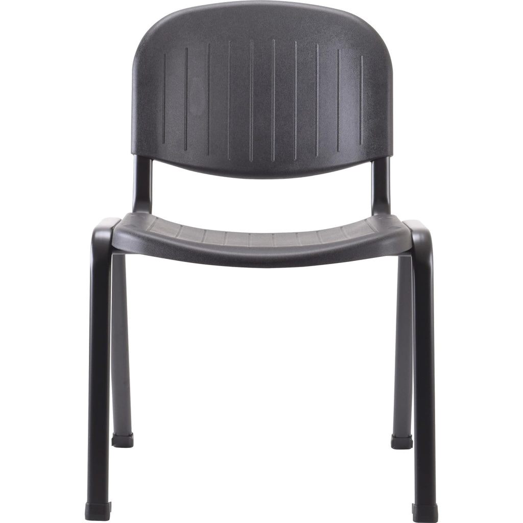 Lorell Low Back Black Stack Chair (Pack of 4)