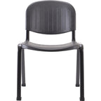 Lorell Low Back Black Stack Chair (Pack of 4)