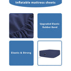 Bedecor Air Bed Sheets For Mattress Cover Removable Bed And Elastic Band Super Soft And Breathable & Deep Up To 21'' Blue King