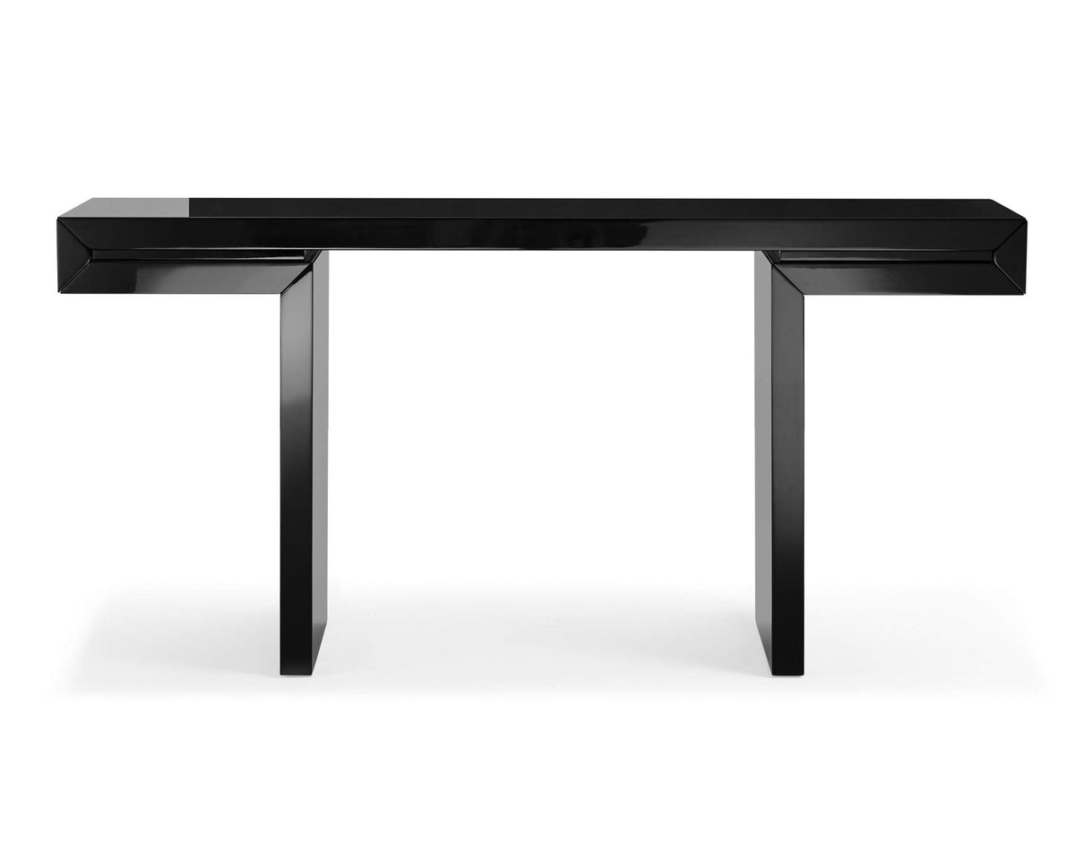 HomeRoots 63 X 15 X 35 Black Lacquer Console