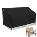 Loenel Outdoor Glider Bench Cover For 2 Person Swing Glider Chair With Center Table, Waterproof Patio Loveseat Cover Garden Couc