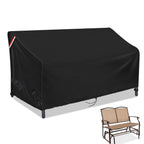 Loenel Outdoor Glider Bench Cover For 2 Person Swing Glider Chair With Center Table, Waterproof Patio Loveseat Cover Garden Couc