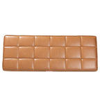 Baxton Studio Sanford Mid-Century Modern Tan Faux Leather Upholstered and Walnut Brown Finished Wood Dining Bench