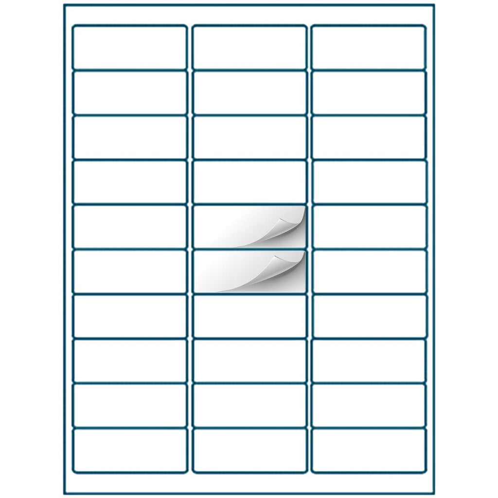 Shop4Mailers 30-Up White Permanent Self Adhesive Shipping Labels 1    X 2 5/8    Easy Peel Stickers For Laser & Inkjet Printers