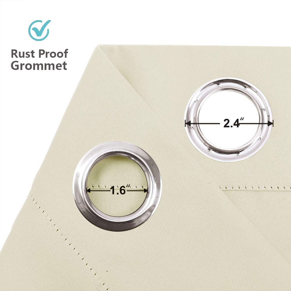 Ryb Home Blackout Curtain Tiers - Thermal Insulting Half Window Decor For Bedroom Bathroom Kitchen Kids Nursery Privacy Drapes,