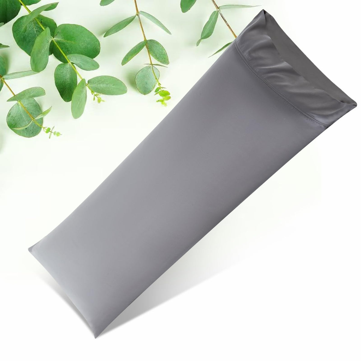Stnomy Premium Eucalyptus Lyocell Pillowcase Soft Body Pillow Case Body Pillow Cover Long Pillow Case 20X54 Inches Dark Grey