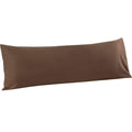 Flxxie Body Pillow Cover - Super Soft Microfiber 20X54 Body Pillow Case - Envelope Closure, Wrinkle, Stain Resistant Brown Body