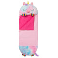 Happy Nappers: Pillow & Sleepy Sack: Large - Rainbow Unicorn - 66 X 30, 2-In-1: Plush Animal Opens Into Sleeping Bag, Soft Play