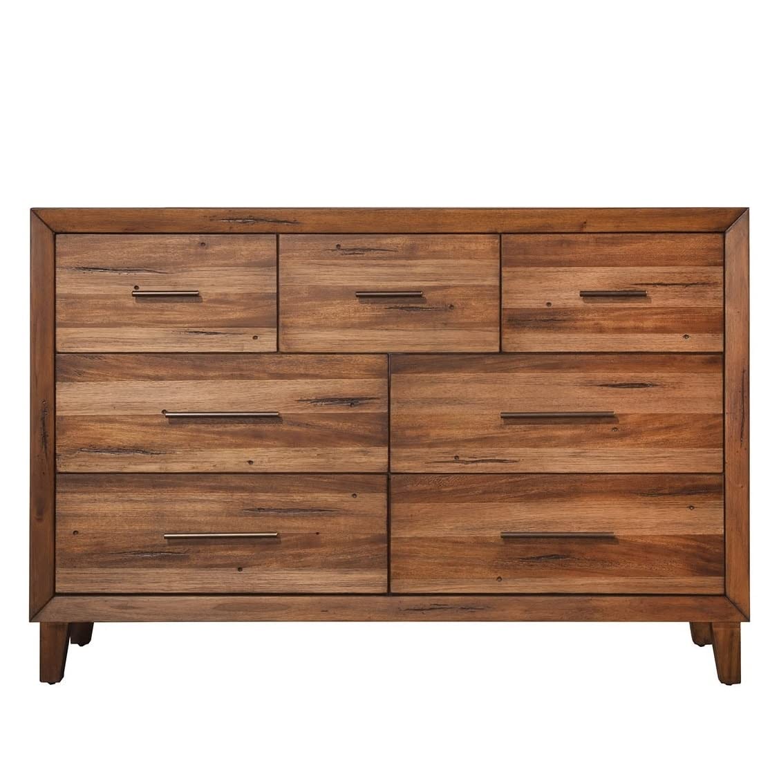 Alpine Furniture Trinidad Dresser, 7-Drawer, Brown