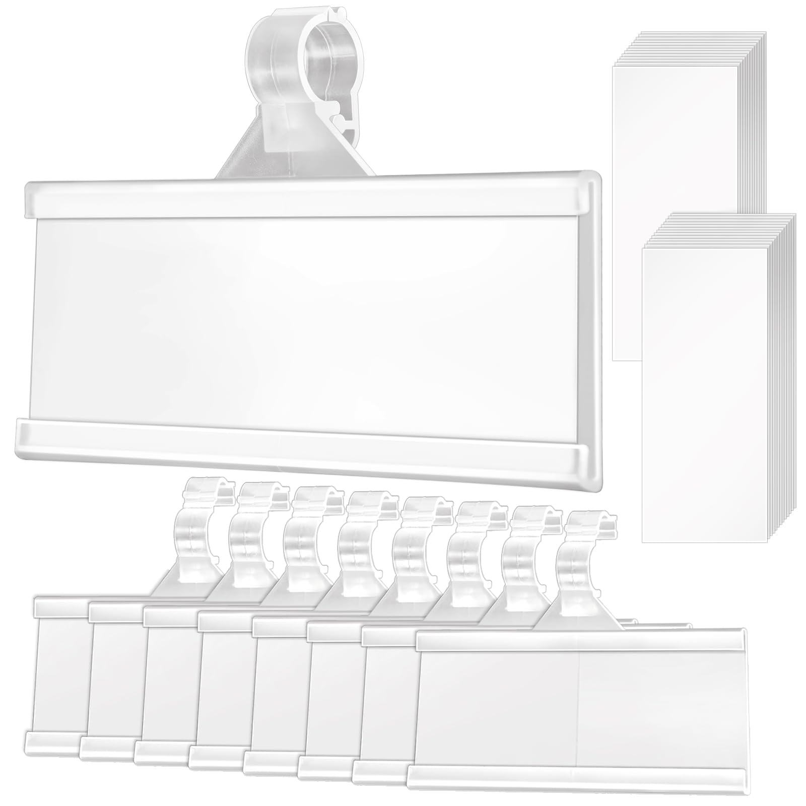 Fansunta 100 Pieces Plastic Wire Shelf Label Holders, Reusable Price Label Holder With Locks, Label Display Holder For Retail Su