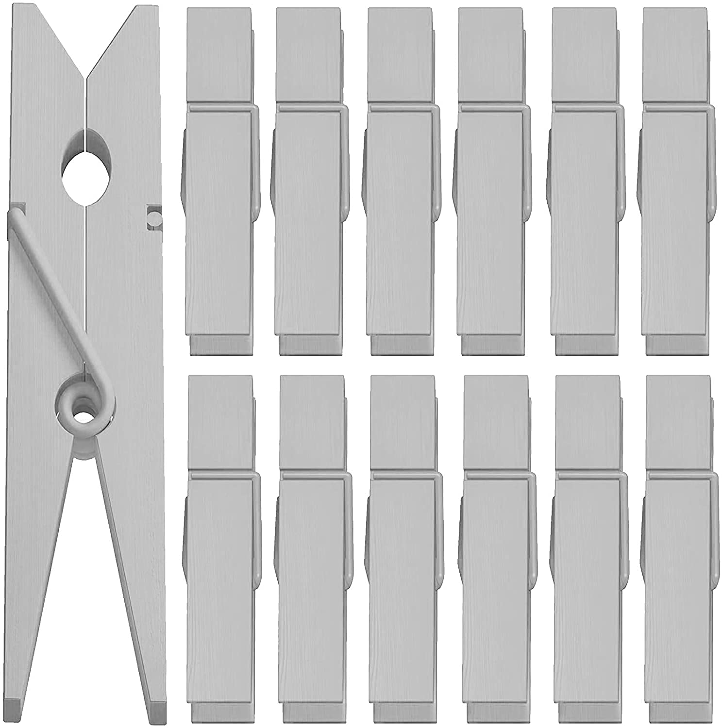 ANJUU 50pcs Colorful Clothespins Natural Wooden Colored Clothespins, Photo Paper Peg Pin Craft Spring Clips for Home Arts Crafts