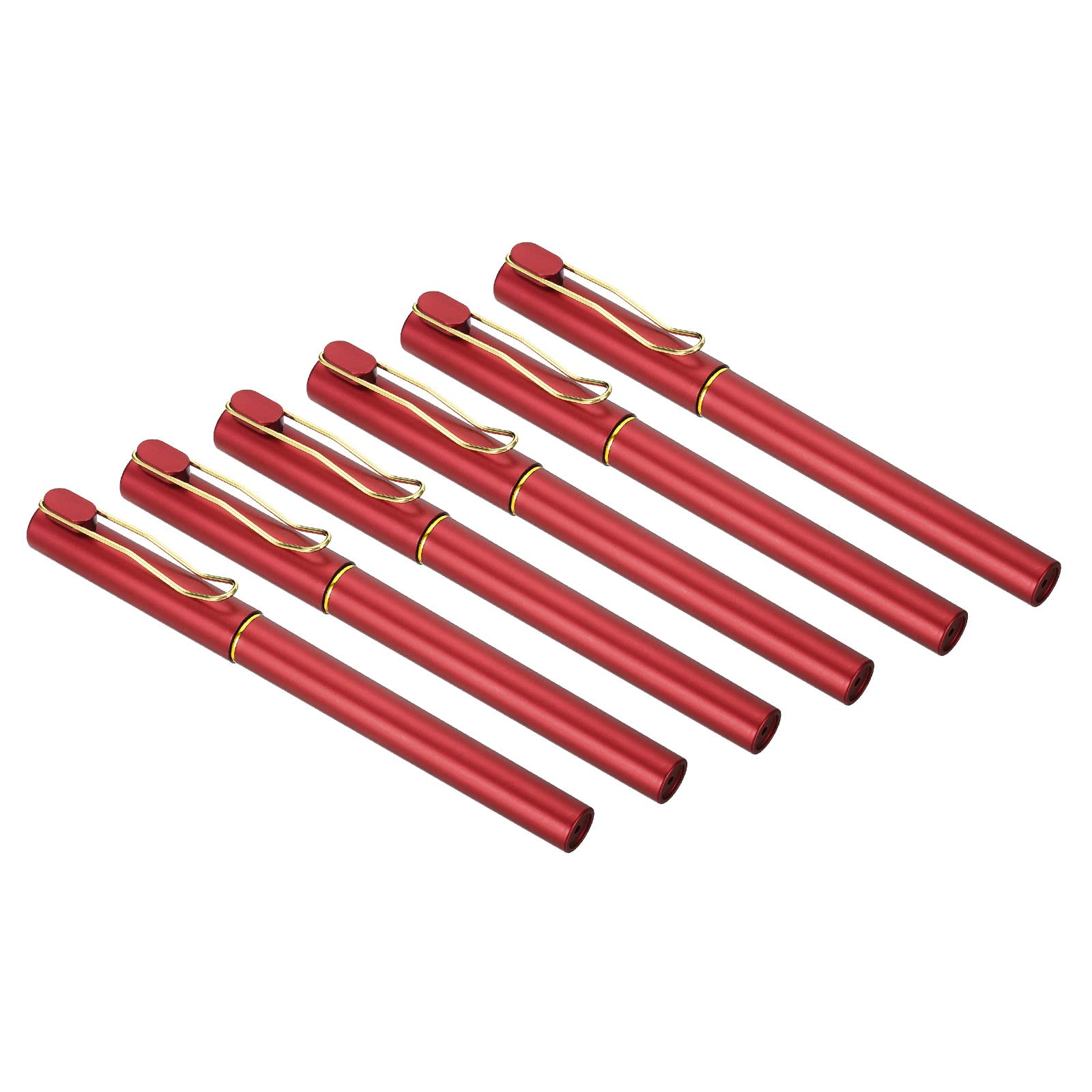 Patikil Black Ink Gel Pens, 12 Pack Roller Ball Pens 0.5Mm Fine Point Smooth Writing Office Supplies With Gold Cap, Gold Tone