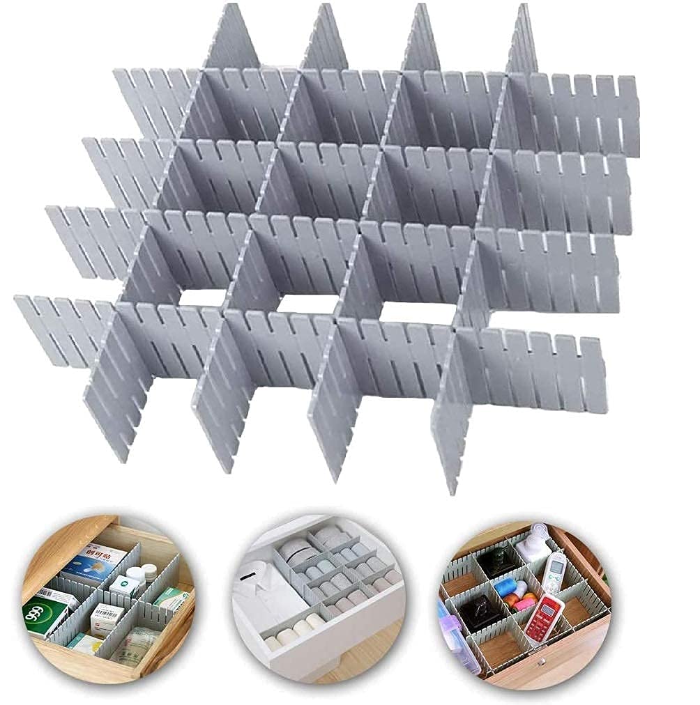 3 In 1 Plastic Adjustable Storage Organizer Drawer Divider For Home & Kitchen For Makeup Tools, Kitchen Cutlery, Office Desk Cli