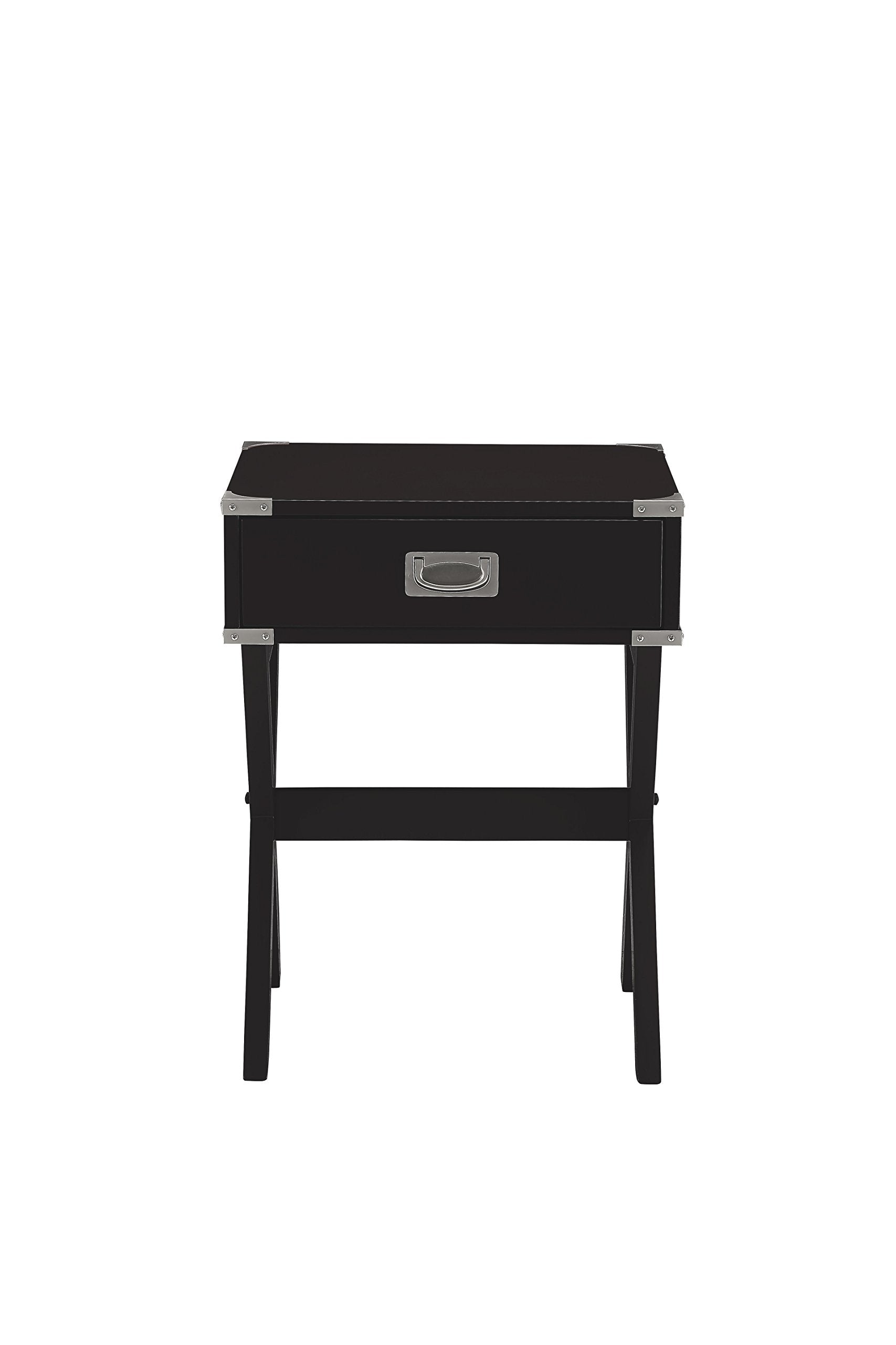 Acme Babs Wood Square End Table In Black