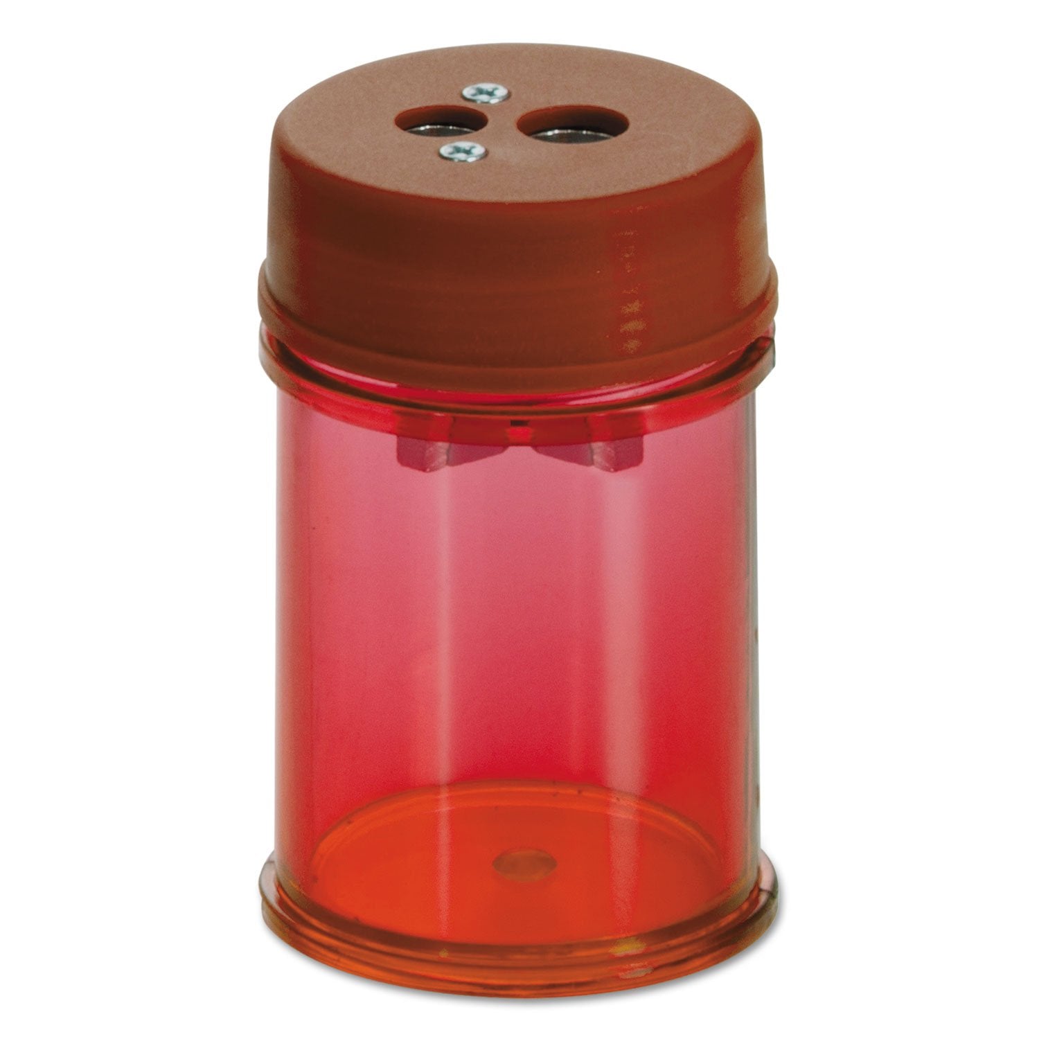 Officemate Twin Pencil/Crayon Sharpener-Red, 2 Pk