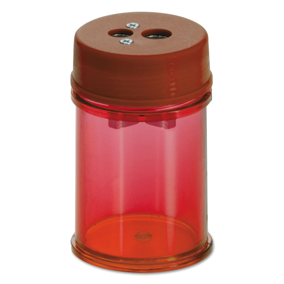 Officemate 30240Pk Pencil/Crayon Sharpener, Twin, Red, 1 3/8W X 1 3/8D X 2 1/8H, 8/Pk