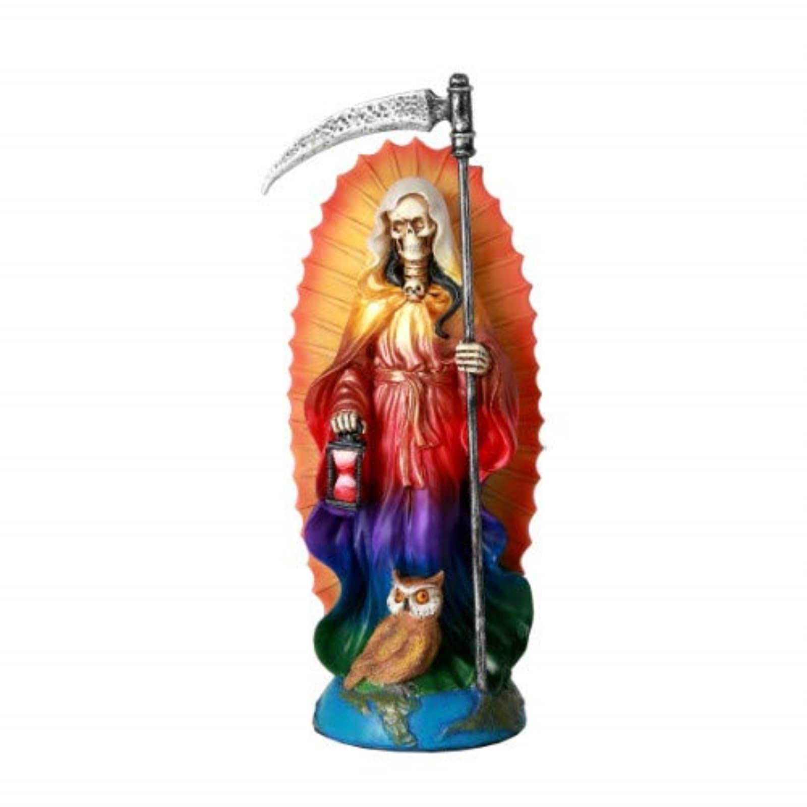 Pacific Giftware Santa Muerte Saint of Holy Death Seven Powers Religious Resin Statue Figurine (Stand 7.25)