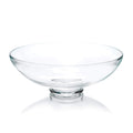 CYS EXCEL Glass Decorative Footed Bowl (H:4.5'' D:12'') | Fruit Display Bowl | Terrarium Bowl | Compote Vase Kitchen Table Cente