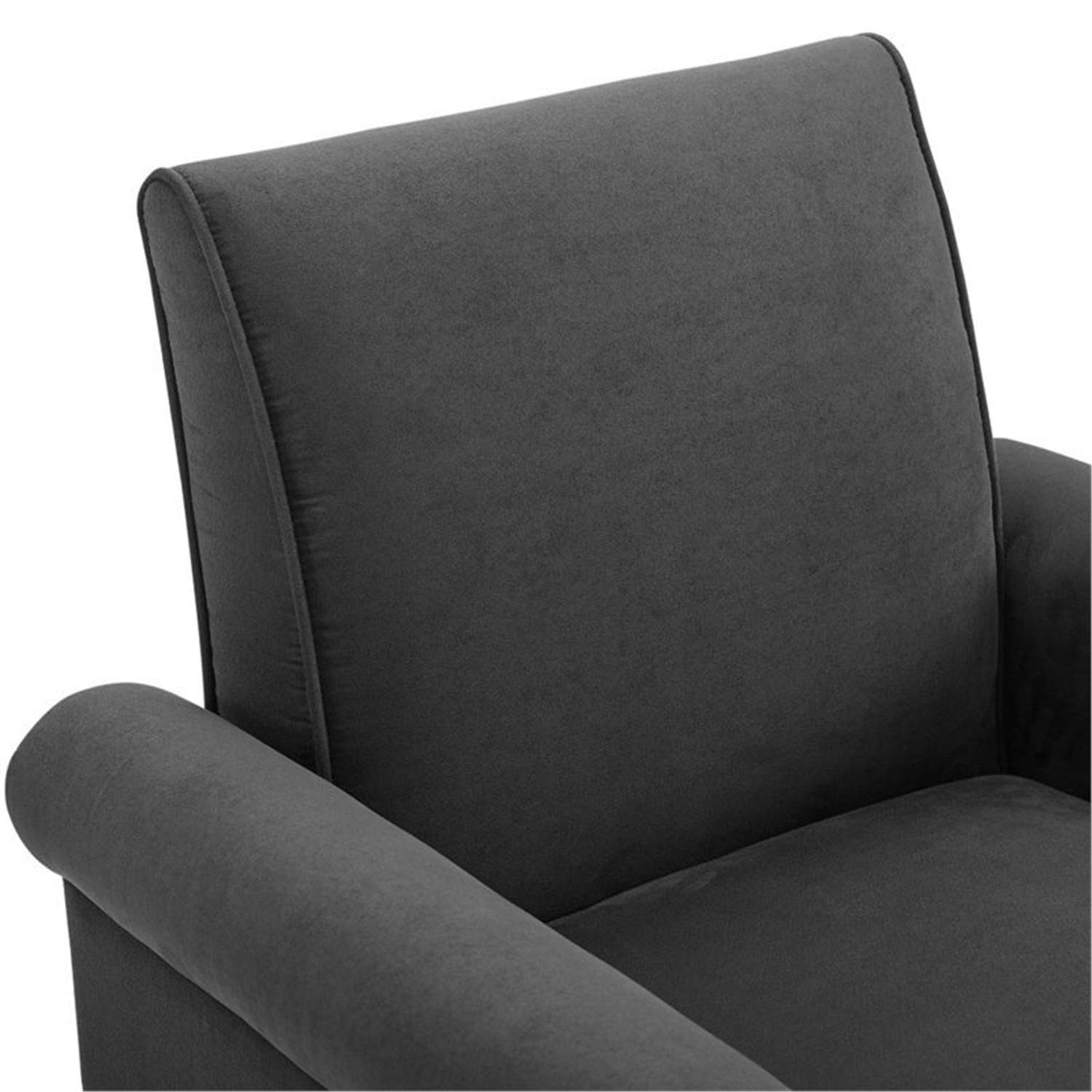 Lilola Home Angelo Dark Gray Microfiber Fabric Armchair