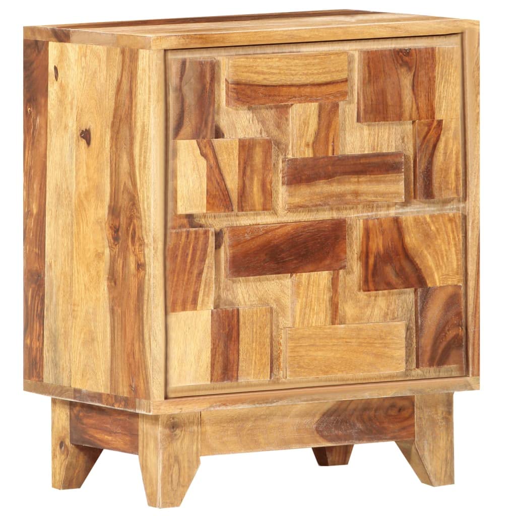 vidaXL Bedside Cabinet 15.7&quot;x11.8&quot;x19.7&quot; Solid Sheesham Wood