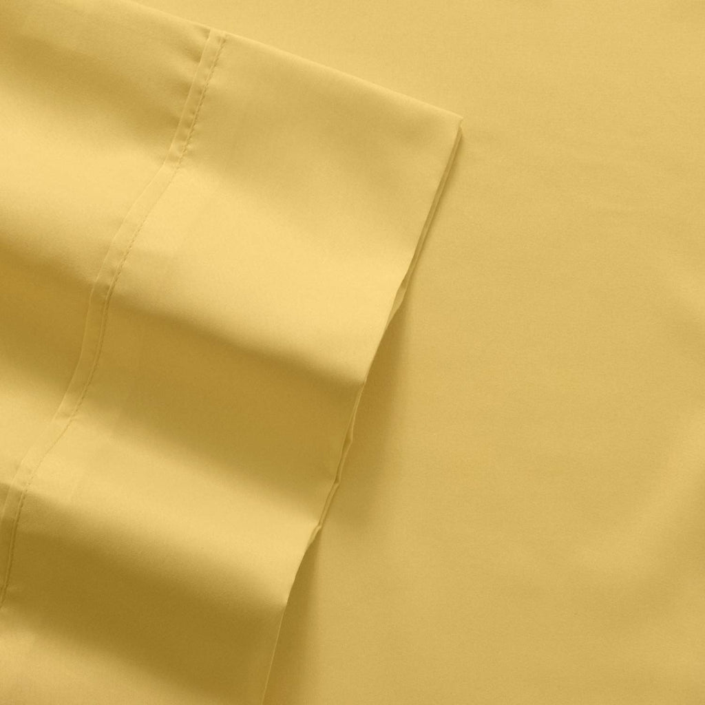 Sweet Home Collection 6 Piece 1500 Supreme Collection Brushed Microfiber Deep Pocket Sheet Set-2 Extra Pillow Cases, Great Value, Split King, Yellow