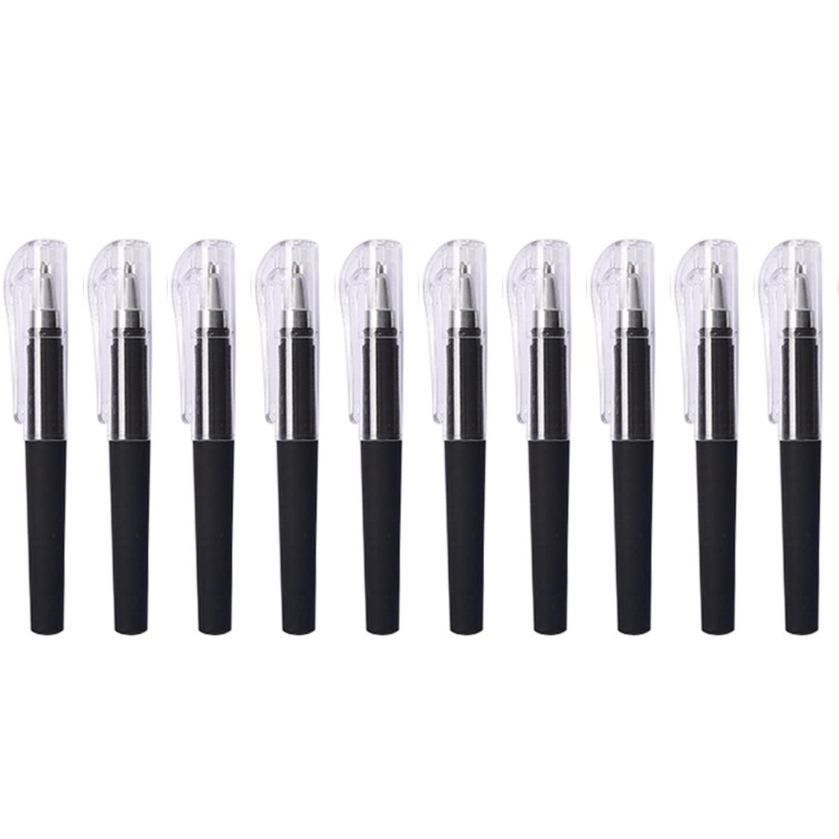 Mozxirz 10 Pcs Small Gel Ink Pens Black Ink Pens 0.5Mm Fine Point Pens Mini Writing Pens Pocket Pens Office School Supplies Pens