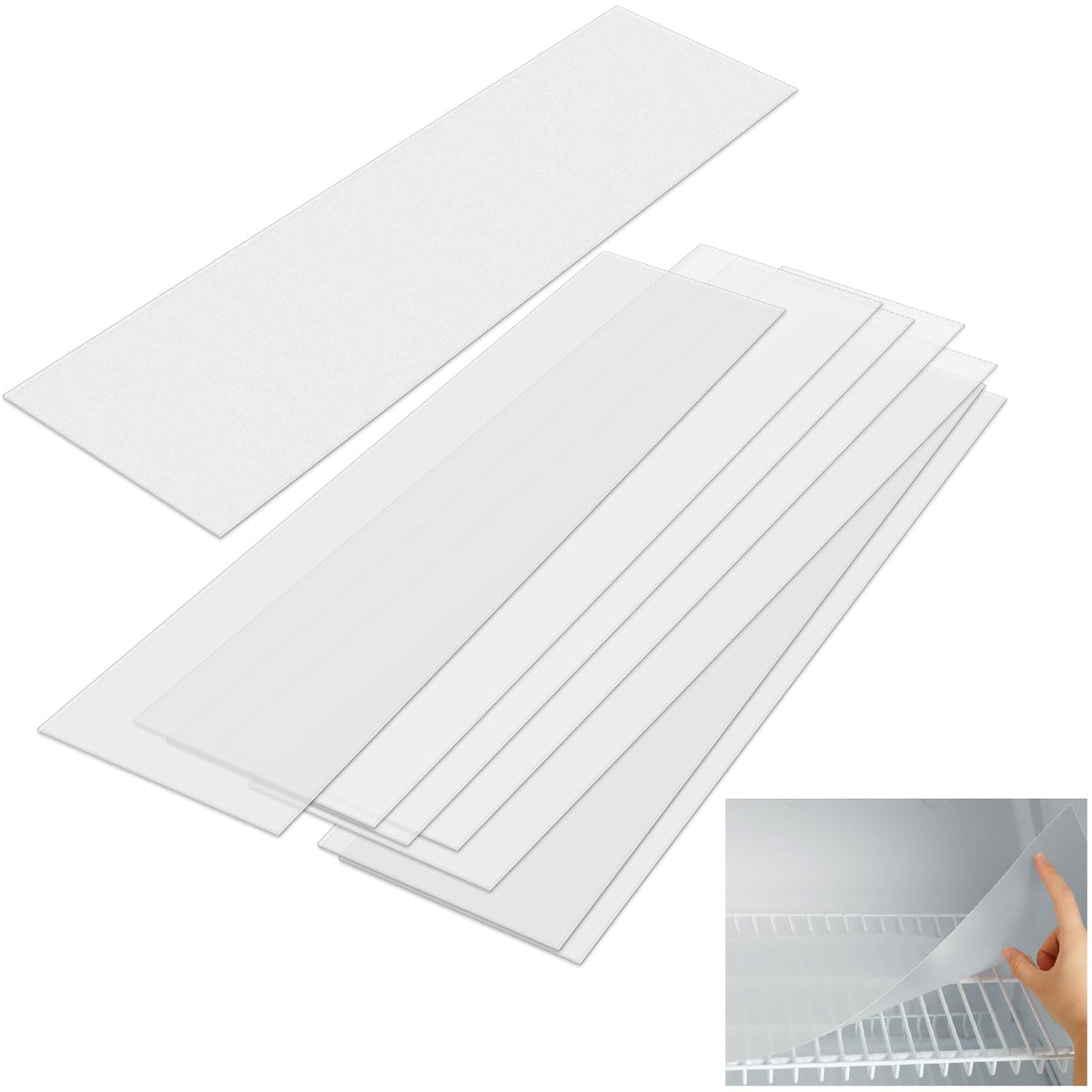 Barydat 8 Pcs Frosted Plastic Shelf Liner Waterproof Non Adhesive Shelf Mats For Wire Shelves Strength Wire Shelving Cover For K