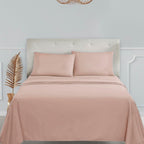 Clara Clark Bed Sheets, Premier 1800 Series 4 Piece Bed Sheet Set, Deep Pocket, Wrinkle, Fade, Stain Resistant, Luxury Soft Bedding Sheets & Pillowcases, Twin, Peach