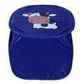 Kuber Industries Polyester Durable & Collapsible Cow Print Square Laundry Basket|Clothes Storage Box With Lid & Side Handles45 L