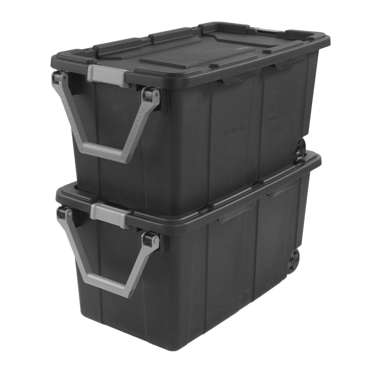 COKELARIA Extra Large Storage Bin, 40 Gallon Wheeled Plastic Storage Container with Handle,Pack of 2 (Gray)