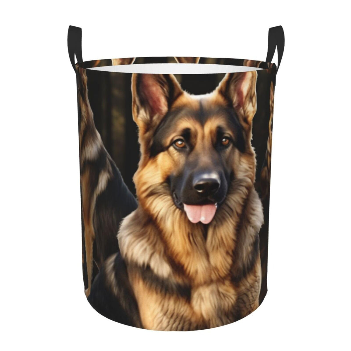 Tall Laundry Basket German shepherd Laundry Hamper Foldable Dirty Clothes bags Washable Toys Storage Basket Organizer Bins Baske