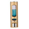 BATH GURU Wall Mounted Soap Shampoo Sanitizer Gel Liquid Soap Dispenser for Bathroom Kitchen ABS Plastic 400 Ml (1, Gold)