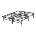 Amazon Basics Foldable Metal Platform Bed Frame with Tool Free Setup, 14 Inches High, Sturdy Steel Frame, No Box Spring Needed, 
