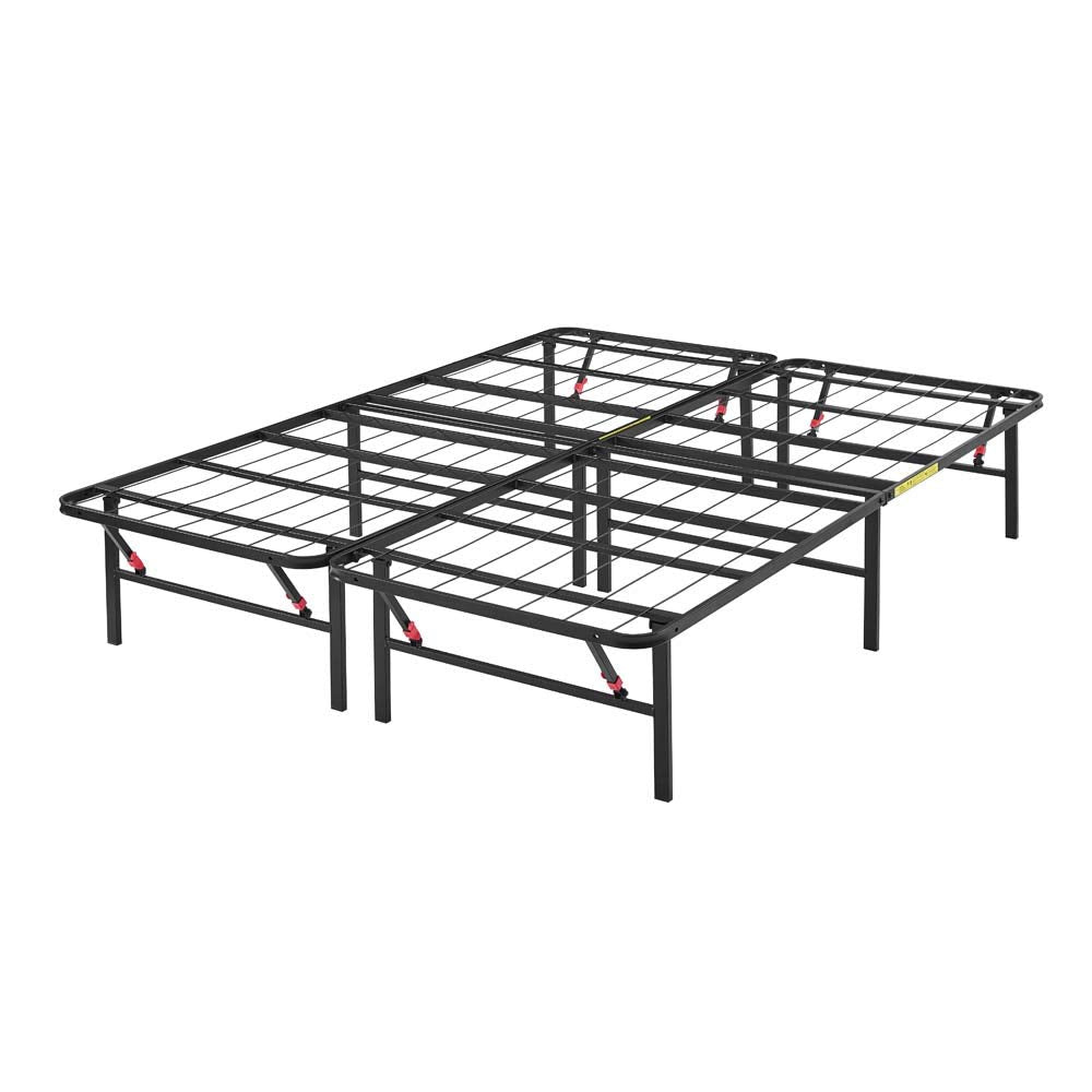 Amazon Basics Foldable Metal Platform Bed Frame with Tool Free Setup, 14 Inches High, Sturdy Steel Frame, No Box Spring Needed, 