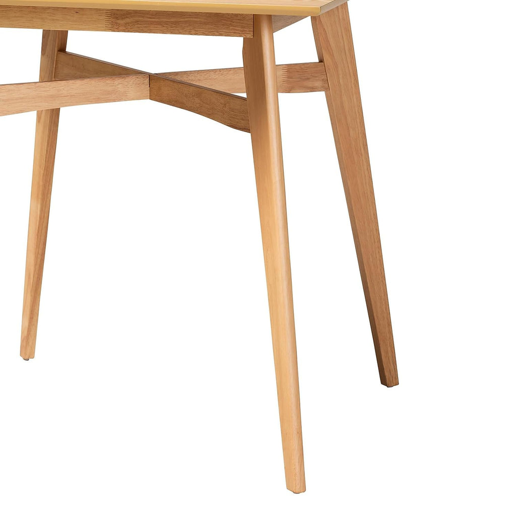 Baxton Studio Leena Counter Height Pub Table, 35.4-inch D x 35.4-inch W, Natural Oak (234-13286-HiT)