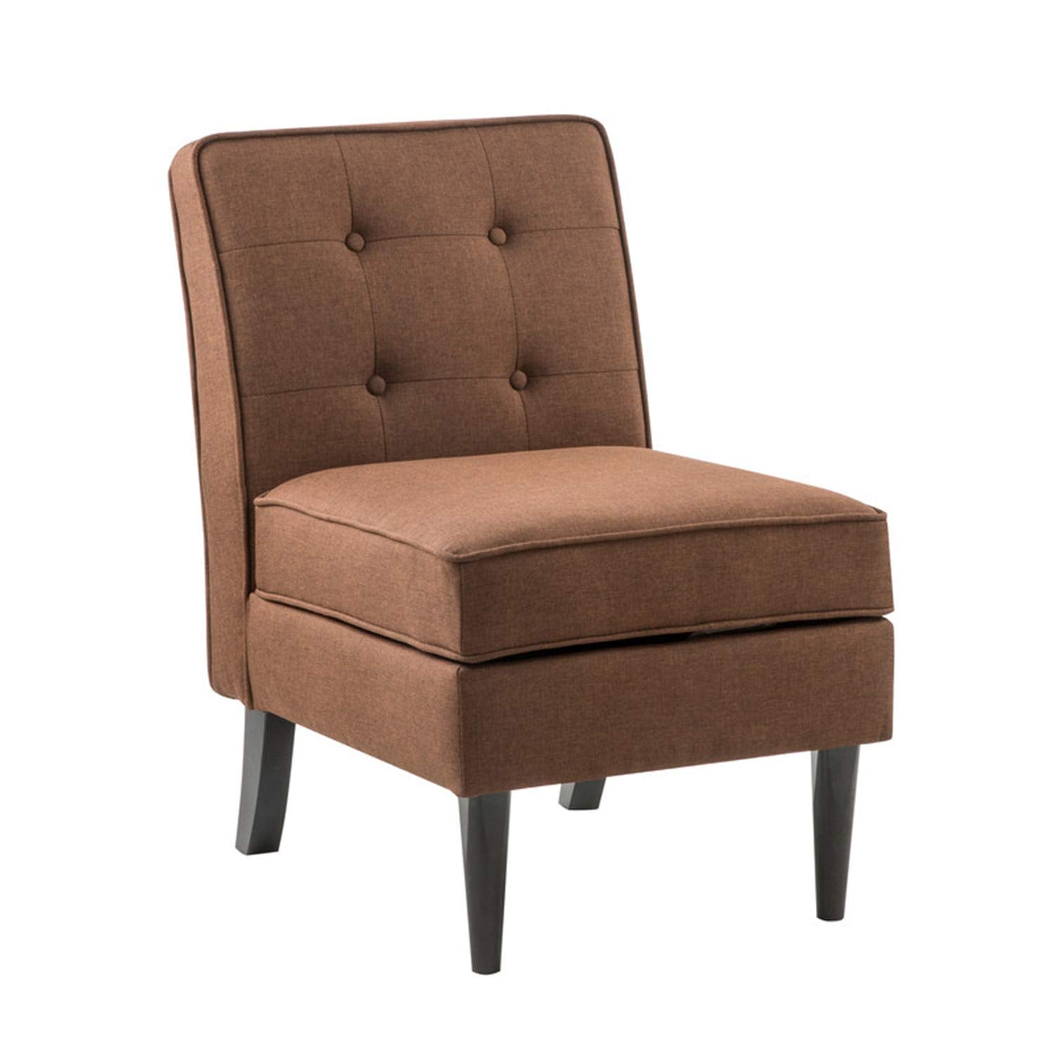 Oliver Brown Fabric Storage Accent Chair With Flip Top Storage