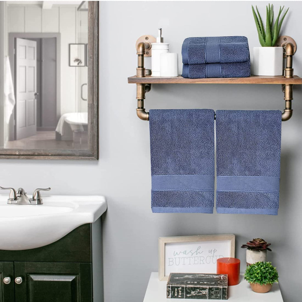 2 Pack Hand Towels For Bathroom- (14 X 30 Inch) 100% Cotton Hand Towel, Highly Absorbent And Quick Dry Face Washcloth, Home Soft