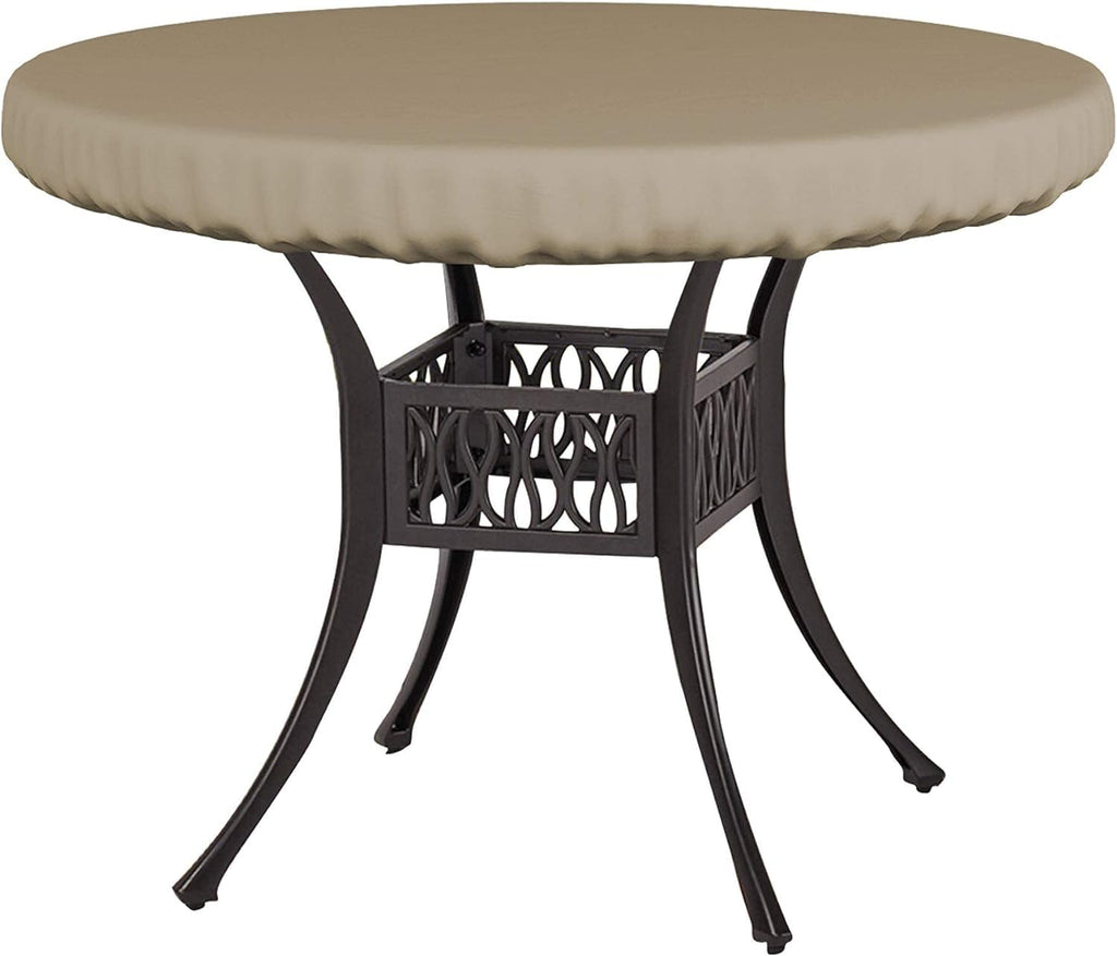 Covers & All Round Table Top Cover, 12 Oz Waterproof Uv & Weather Resistant Patio Table Cover, Outdoor Table Cover For Patio Outdoor Furniture & Coffee Table (36' Dia X 4' H Inches, Beige)