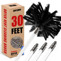 Particle Furnace Cleaning Brush, 4/6 Brush,Chimney Brush,Dryer Vent Cleaner Kit,Flexible Rods (22PcsRods+1Pcs 4+1Pcs 6 Brush)