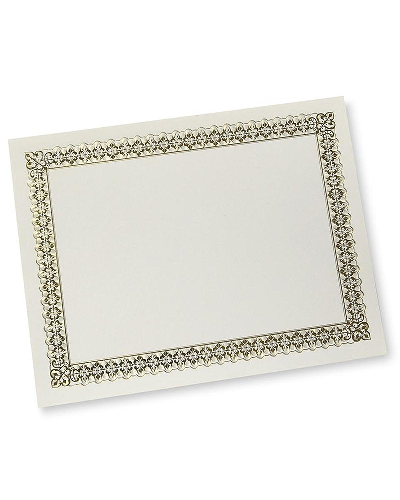 Gartner Studios Gold Foil Certificate Paper, Parchment Design, 80Lb 8.5    X 11   , 15 Count