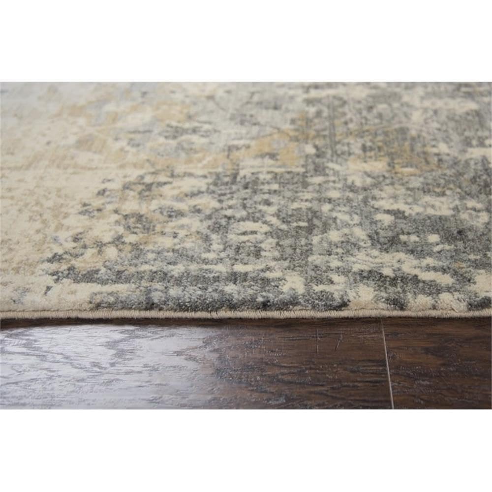 Rizzy Home Alora Decor Euphoria 5' X 8' Floral Distress Beige/Gray/Rust/Blue Hybrid Rug