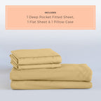 Peachskinsheets Harvest Gold Sheet Set - 1500Tc Level Of Softness - Extra Soft Cooling Sheets For Hot Sleepers And Night Sweats
