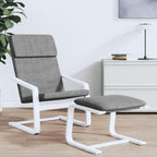 vidaXL Relaxing Chair in Dark Gray Fabric - Comfortable Seating with Thick Padding, Solid Birch Wood Frame and Breathable Fabric, Fit for Various Areas, Compliant with California Proposition 65.