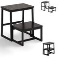 iTsst Step Stool for Adults,Holds up to 500Lb,3 in1 Heavy Duty Sturdy Two Step Stool for Kichen/Bathroom/High beds, Wooden&Metal