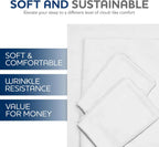 Linteum Textile (1 Pack, 36X80X9 In, White) Percale Twin Fitted Sheets, 180 Thread Count