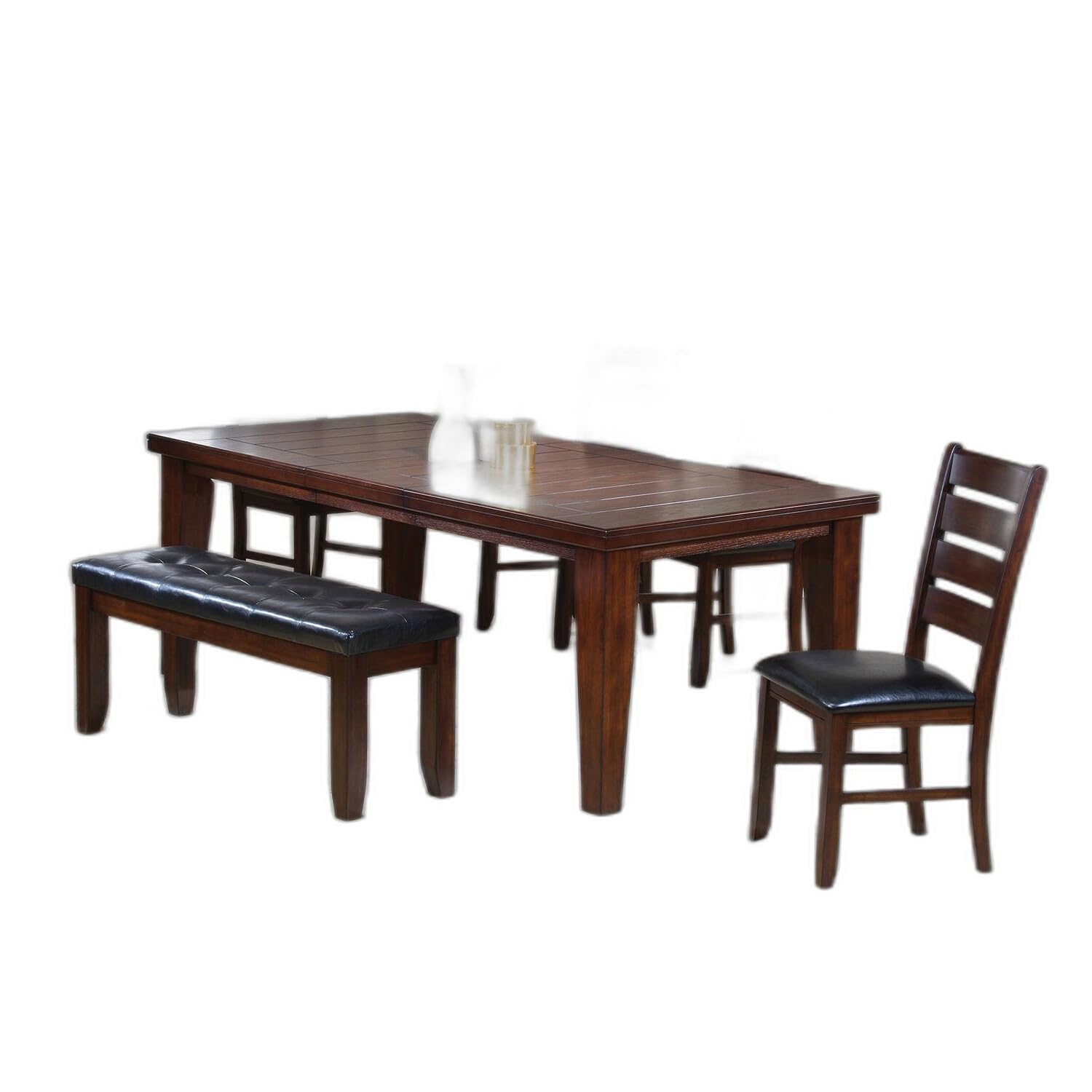 HomeRoots 48&quot;&quot; Dark Brown Extendable Dining Table, Onesize