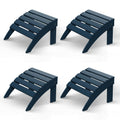 Greenvines Adirondack-Ottoman | Folding | Set Of 4 | Hdpe Plastic | Outdoor Footrest | All Weather | Foot Rest | Foot Stool | Blue | For Adirondack Chair | For Patio Backyard Pool