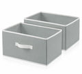 MONOHOME Large Foldable Storage Box for Clothes, Pack of 2 NonWoven Fabric Closet Organizer Bins with Sturdy Handles for Wardr